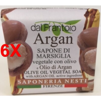 6 X Nesti Dante Seife Aus Dem Frantoio Olivenöl Und Argan 100 Gr