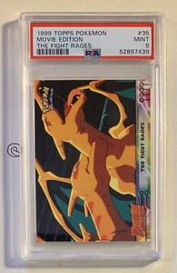 Pokemon Charizard #35 Topps Movie Edition The Fight Rages PSA 9 MINT Eng