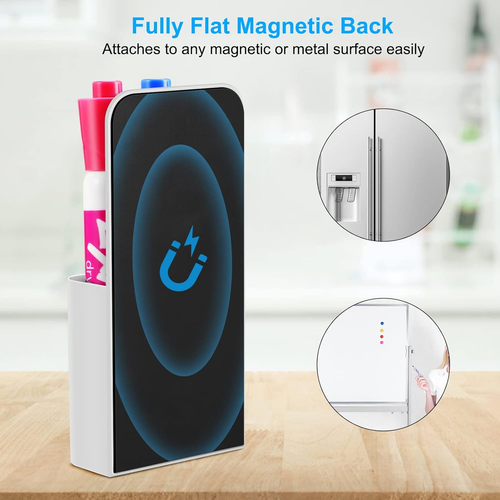 Magnetic Marker Holder, Pen Holder for Whiteboard or Fridge, Magnet Pencil Cup S - Picture 2 of 8
