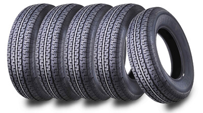 ST205/75R15 Trailer Tires FREE COUNTRY Heavy Duty Radial 10PR Load Range E Set 5