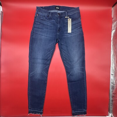 Hudson Natalie Super Skinny Women's Size 30 Mid Rise Raw Ankle Denim Jeans NWT