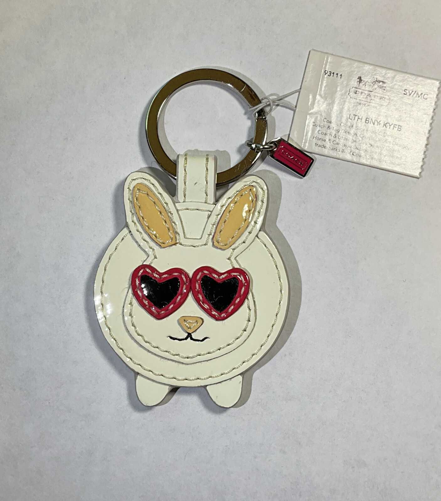 NWT'S Coach Rabbit / Bunny Keychain / Key Ring - No Tail - Rare