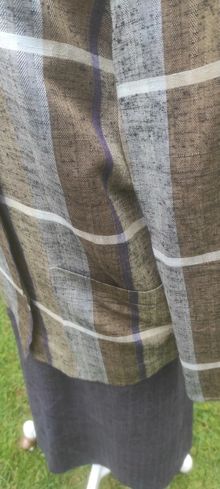 GIVENCHY Vintage Women's 2 Piece Silk Blend Check Skirt Suit Size 16 UK 44 EU — 第 4/4 张图片