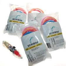 Lot of 3 +partial SCRIB3D 3D Printing ABS 1.75 Plastic Filament Refill 10 Colors