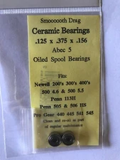 (2) Newell 322, 332, 338 & 344 Ceramic/Hybrid Ball Bearings By Smooth Drag