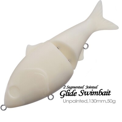 3PCS 13CM 50G Sinking Glide Bait Swimbait Unpainted Bait Blank Fishing Lure