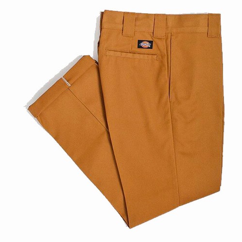 Dickies 873 Slim Straight Fit Flat Front Brown Duck Mens Work Pants | eBay
