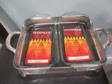 OVENPROOF FIRE KING BAKE WARE BY ANCHOR HOCKING H441-ZAD GLASS SERVE DISHES RACK