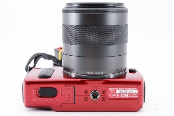 Canon EOS M Red Mirrorless Digital Camera with EF-M 18-55mm 1.3