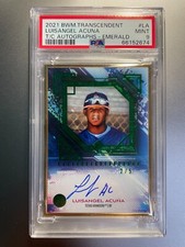 2021 Topps Bowman Transcendent - Luisangel Acuña RC Rookie Emerald Auto /5 PSA9