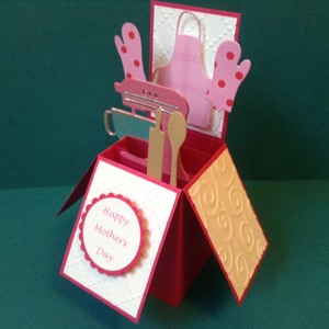 Handmade Carte Fete Meres Anniversaire Personnalise Cuisine Theme Pop Up Design Ebay