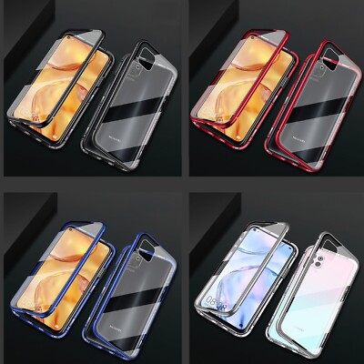 iPhone 12 PRO MINI MAX - Magnet 360° Case Hülle Glas Metall Tasche Handy Cover