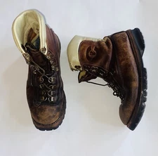 VTG Chippewa Kush N Kollar Mens 8.5 E Shearling Lined Leather Hiking Boots