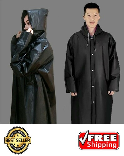 Women Men Waterproof Jacket Thick PVC 
