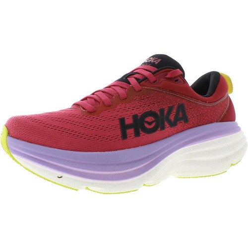 Hoka One One Womens Bondi 8 Cherries Jubilee/Pink Yarrow 8.5 Medium (B