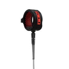 FCS 6' Essential Series Regular Surfboard Leash Flame Red