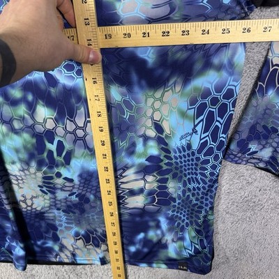 Sweat à Capuche Homme Huk XXL Bleu Camouflage Performance