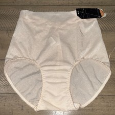 NOS NWT Vanity Fair Beige Semi Sheer Shimmer Hi Waisted BODYSLEEKS Panties SZ 6