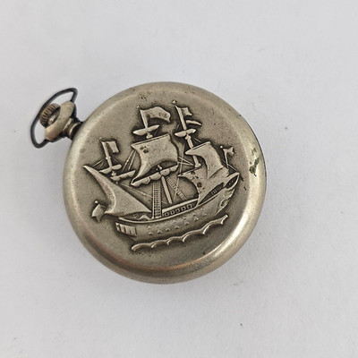 Vintage CASE Pocket Watch USSR MOLNIJA Ship 3602 SOVIET Watch Parts