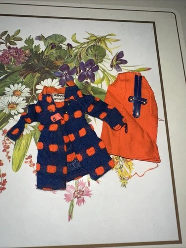 Vtg Skipper & Fluff  Double Dasher Blue Red Jacket And Dress! Orange Blue Tlc