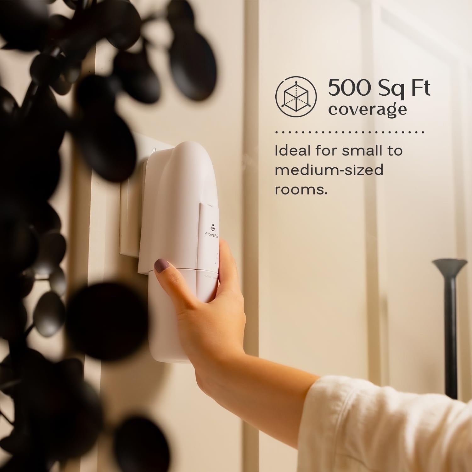 AromaPlan Plug-in Diffuser w/ 2 Fragrances, Cold Air, Silent, App Control, White