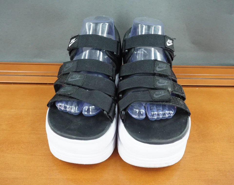 耐克 Air Force 1 凉鞋女式 8 码黑色白色厚底绑带 DH0224-001 — 第 2/4 张图片