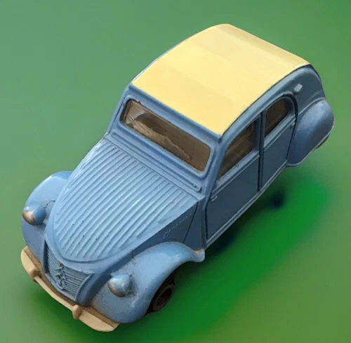 Vintage CORGI 2CV6 Blue Convertible 1985 Scale 1:64