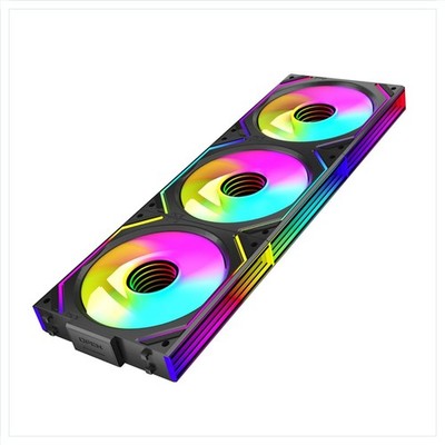 Lüfter 120mm ARGB PWM Schwarz Infinity Mirror 3 Stück für PC Gaming