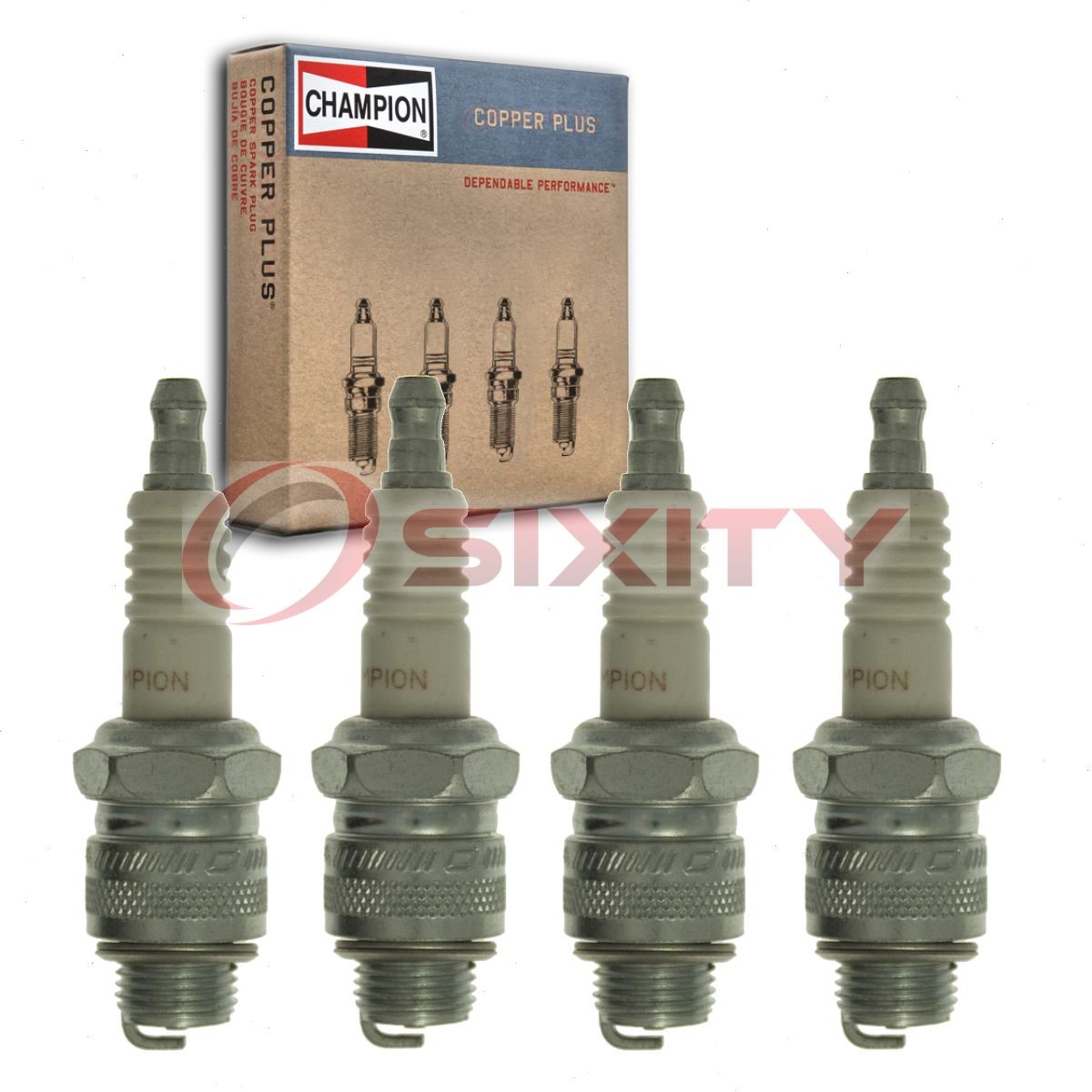 4 pc Champion Copper Plus Spark Plugs for 1959-1966 Jeep CJ3 2.2L L4 fg