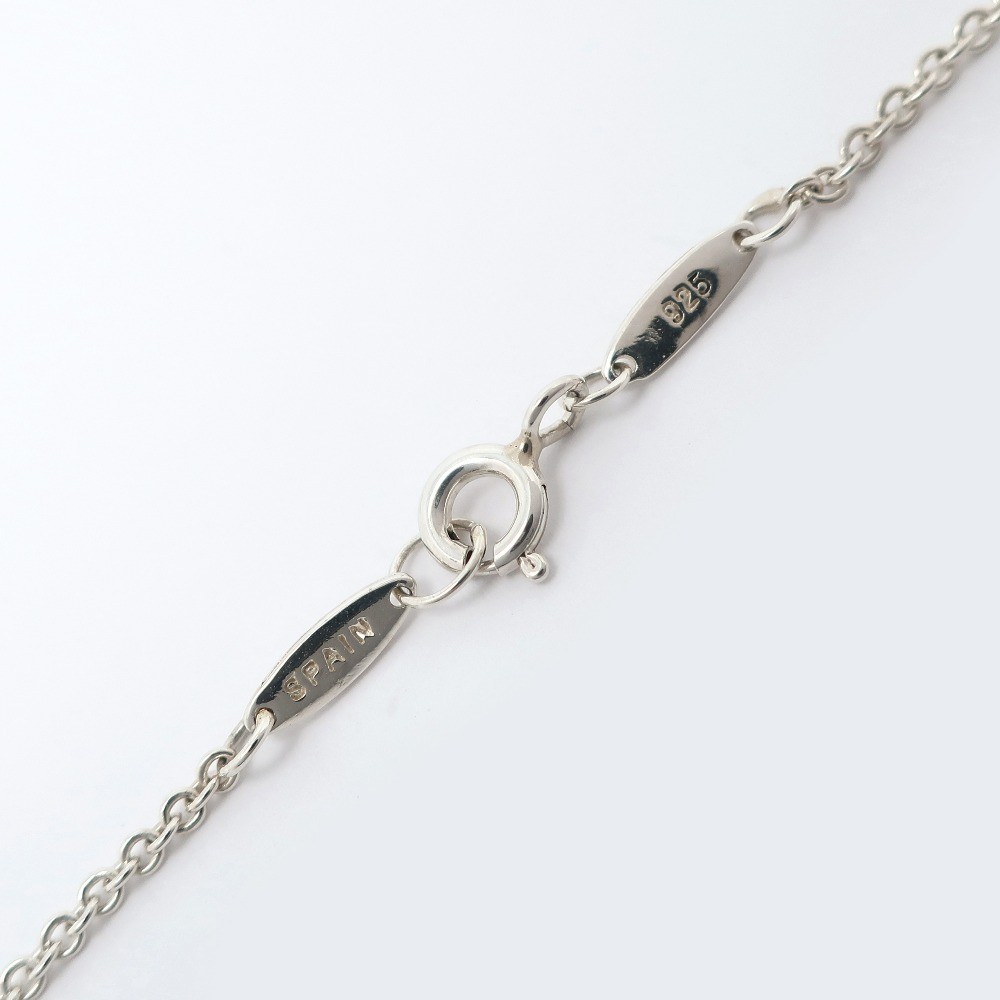 TIFFANY&Co. Open heart Necklace Elsa Peretti Silver925 heart 6.8g Women