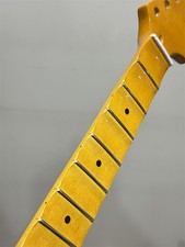 Yellow big headstock Full scalloped 22fret Maple Fretboard Guitar Neck part 25.5