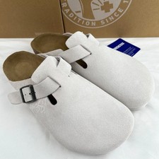 Birkenstock Boston x Stussy Bone Suede Leather Soft Footbed Clog Select Size