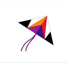 X-Kites 50" AirWave Nylon Delta Kite, Plasma