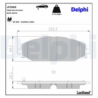Delphi Bremsbelagsatz BremsklöTze FüR RAM 1500 Crew Cab Pick-Up DT