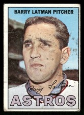 1967 Topps Baseball Card #28 Barry Latman Houston Astros