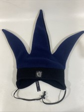 Vintage Bula Jester Fleece Winter Ski Hat Snowboard Beanie USA 90s Blue  Black