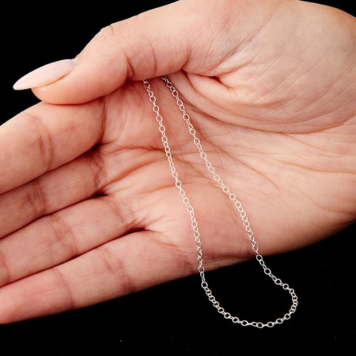 925 Sterling Silver Necklace Chain Trace Italian 16-30In 100% Recycled Silver