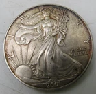 2001 Walking Liberty Uncirculated Silver One Dollar 1 OZ Fine Silver USA