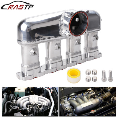 Aluminum Intake Manifold for EA888 (Gen III) VW 2.0T W/Methanol 1/8'' NPT Silver