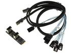 M.2 Card. 8 SATA 3.0 6Gbps Ports For M2 PCIe 3.0 M or B+M Key + Cables