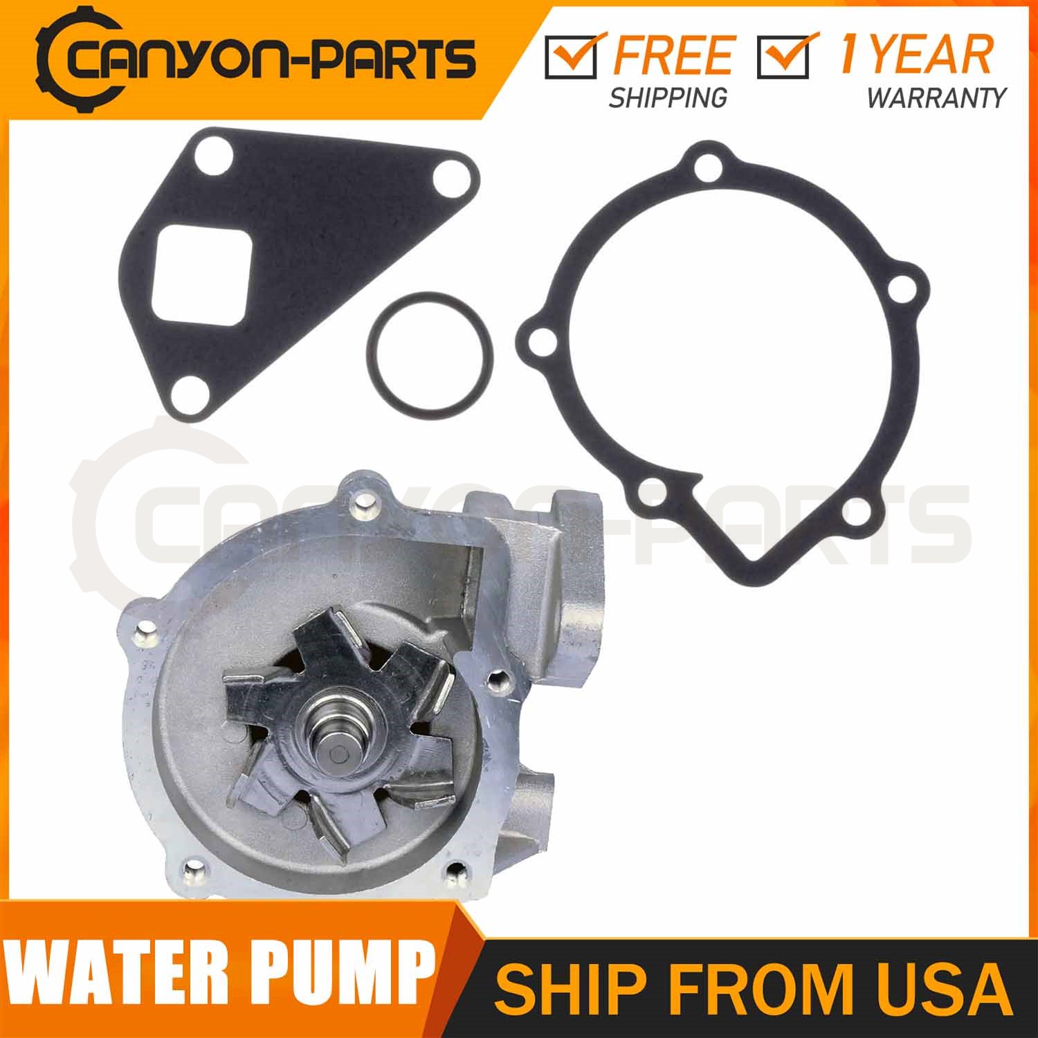 Engine Water Pump W/Gasket for 1984-1991 1990 Ford TempoMercury Topaz 2.3L 88