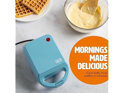 Tasty Mini Nonstick Waffle Maker Blue - Picture 2 of 7