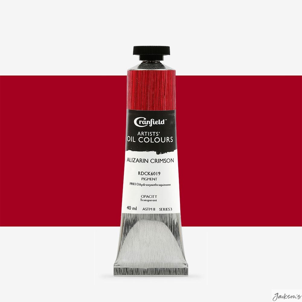 Cranfield Artists' Oil Paint Tube 40ml Alizarin Crimson For Fine Art
