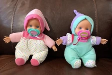 Lot Of 2 Small Famosa Nenuco Baby Doll Toy With Pacifier EUC Soft Body Dolls