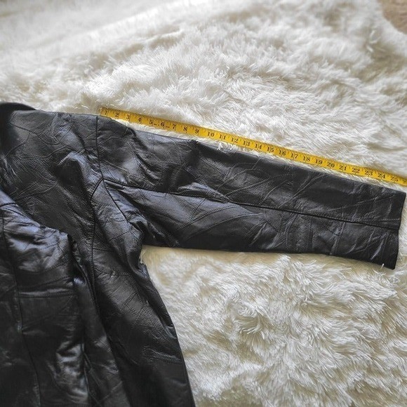 DIRECTSOURCE , INC. Leather Jacket Zip-Up Black P… - image 8