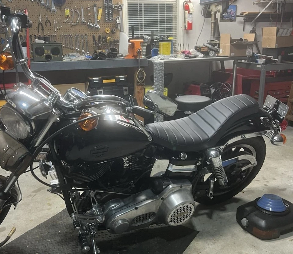 Asiento estilo cuchara Drag Specialties 1958-1984 Harley Shovelhead FX FL FXS FXD FLHT Foto 2 de 4