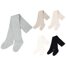 Baby Girls Tights Solid Color Cable Knit Footed Winter Warm Stockings Toddler