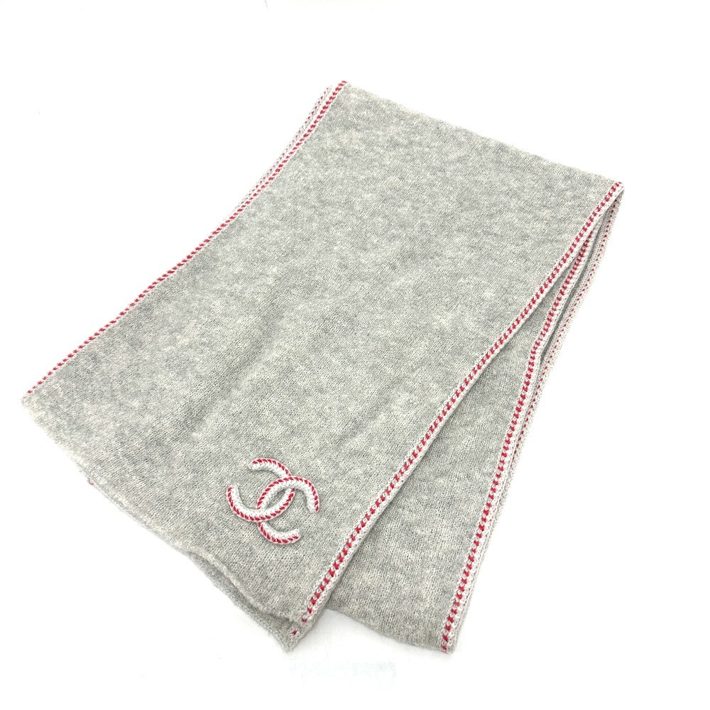 CHANEL 2024 model CC Mark apparel Scarf Cashmere gray Unused | eBay