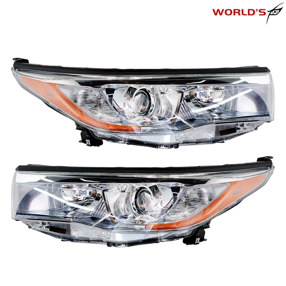 Conjunto de faros halógenos para Toyota Highlander 2014 2015 2016 par de faros Foto 2 de 4