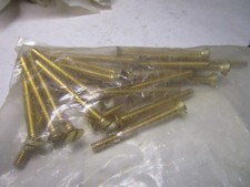 #10-24 x 2" Slotted Drive Flat Head Brass Machine Screw QTY 25